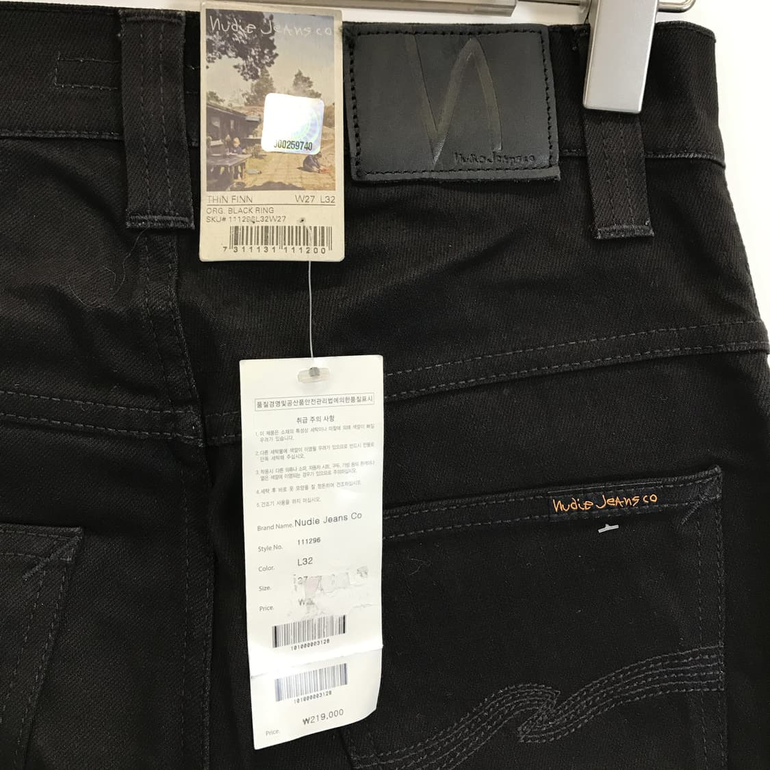 누디진 새상품 씬핀 블랙링 [27x32] 상품이미지4