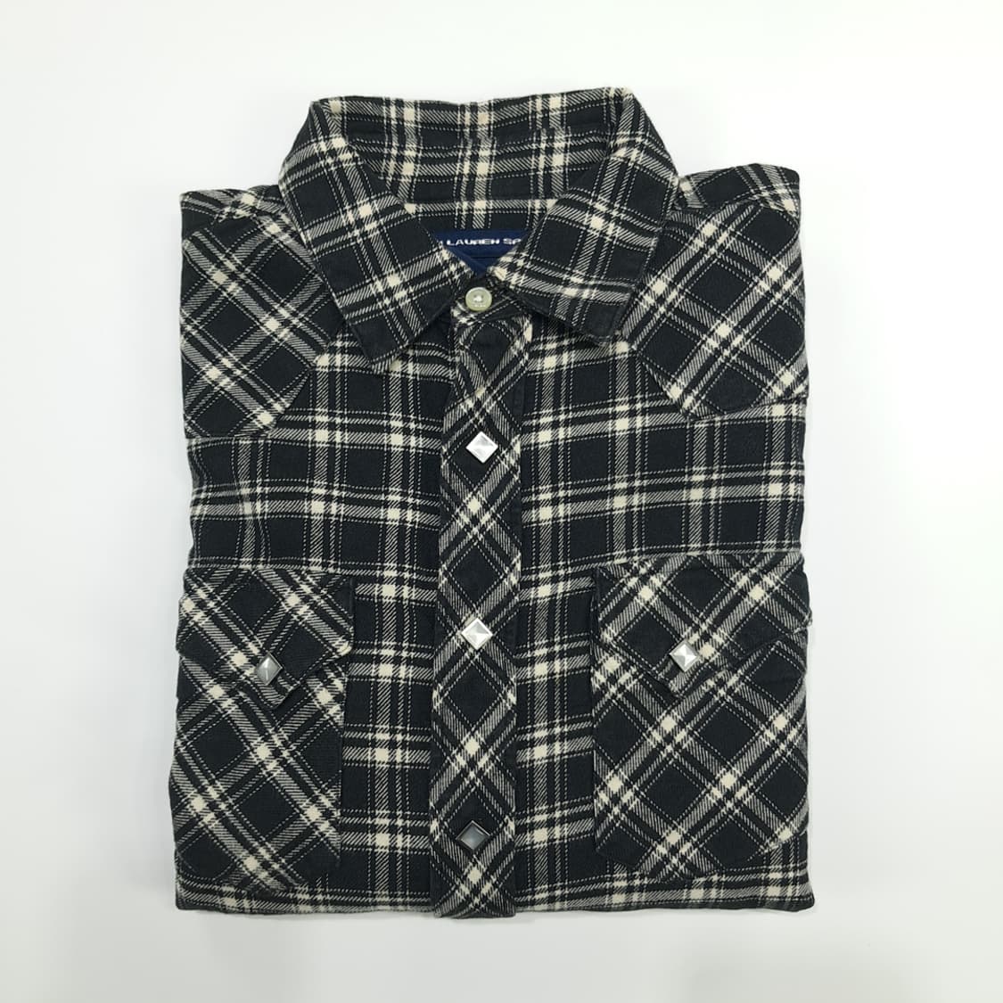 CN449W XL 폴로 랄프로렌 모던 웨스턴 플란넬 체크 긴팔 셔츠 남방 상품이미지8
