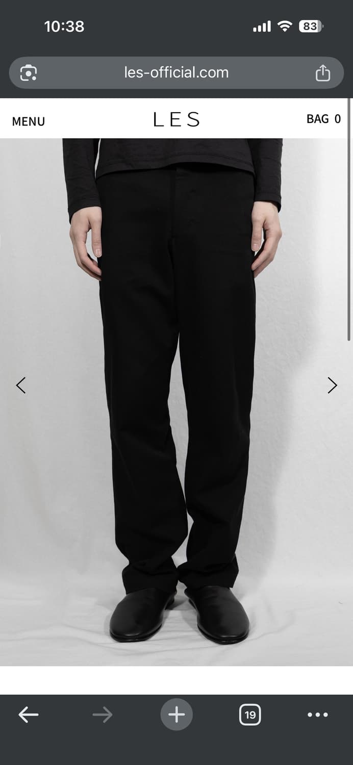 Les Pin trouser 블랙 1 사이즈 구합니다! 상품이미지1