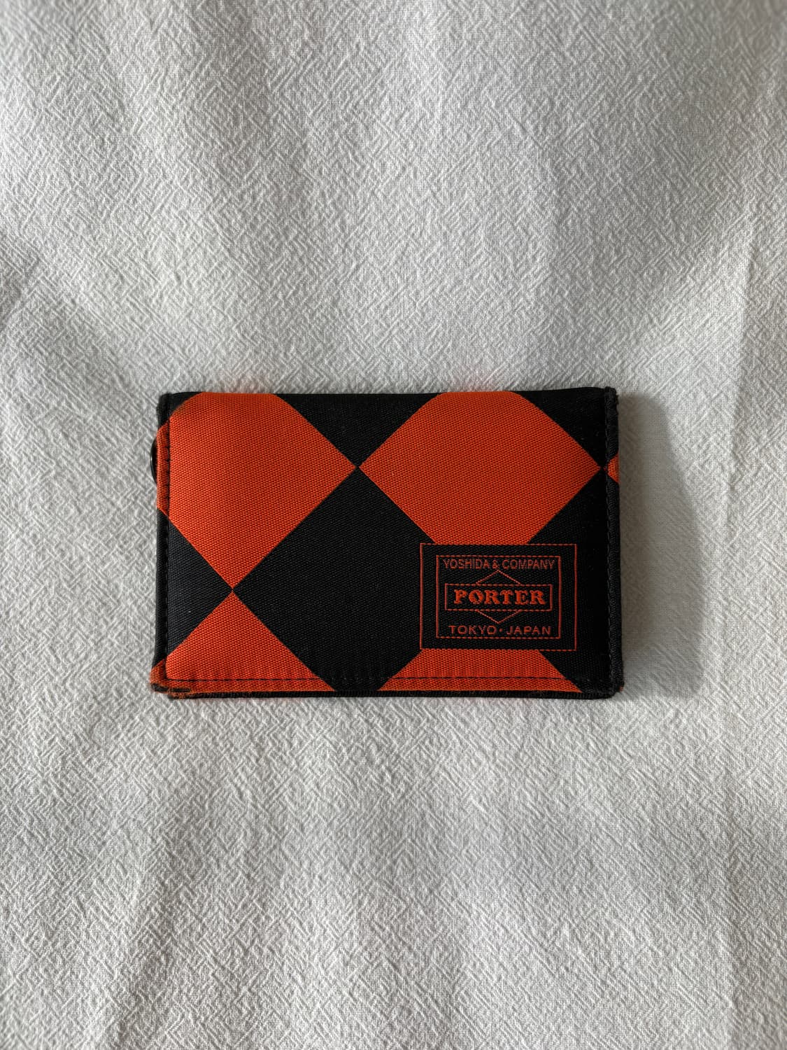 요시다 포터 다이아몬드 체크 패턴 카드 지갑 상품이미지1