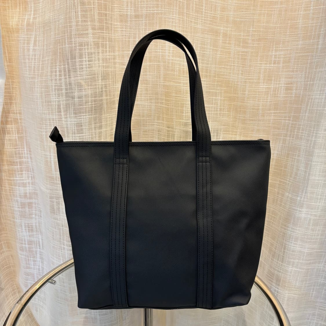 정품 라코스테 PVC 블랙 토트백     상품이미지4