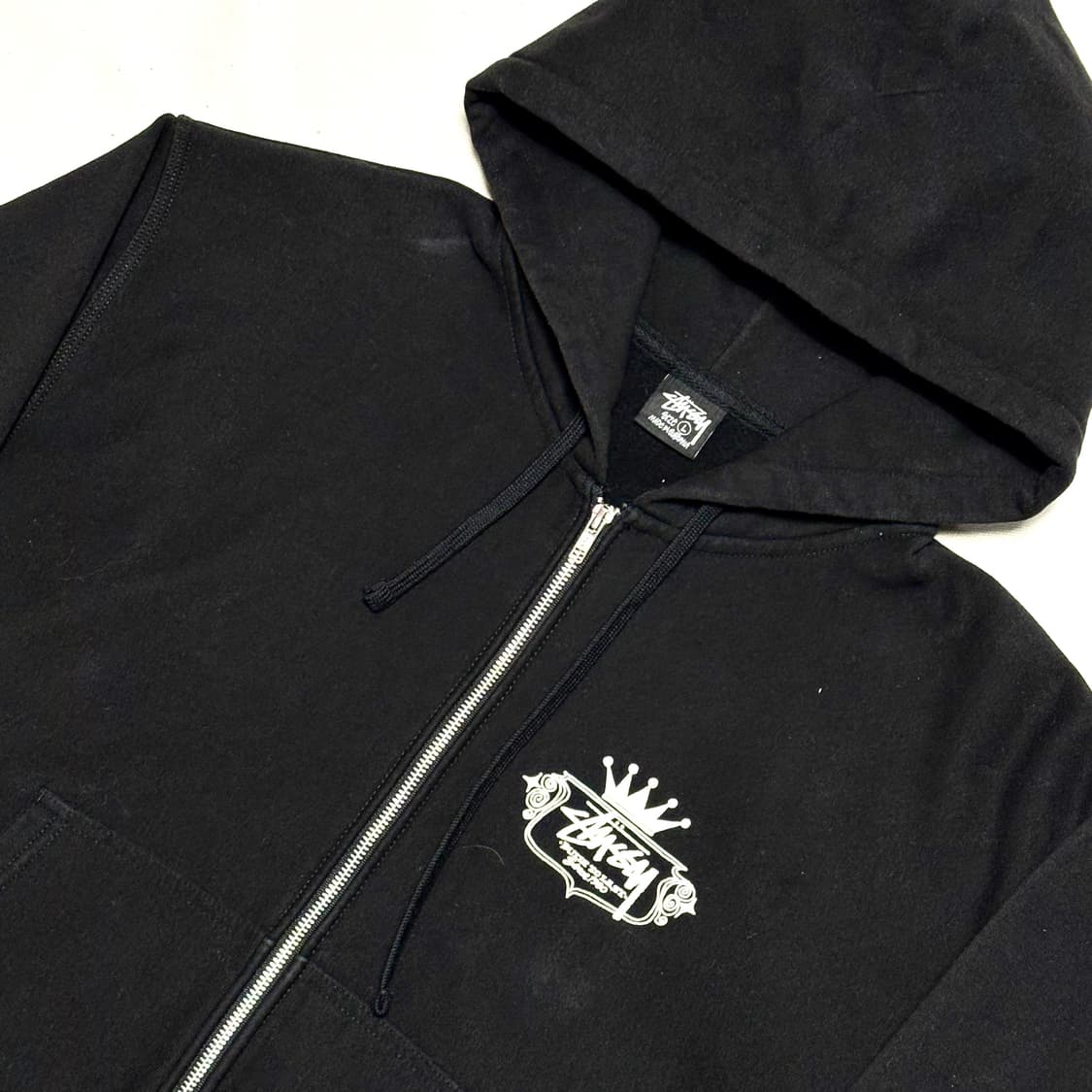 L 스투시 빌트 투 라스트 블랙 후드 집업 상품이미지1