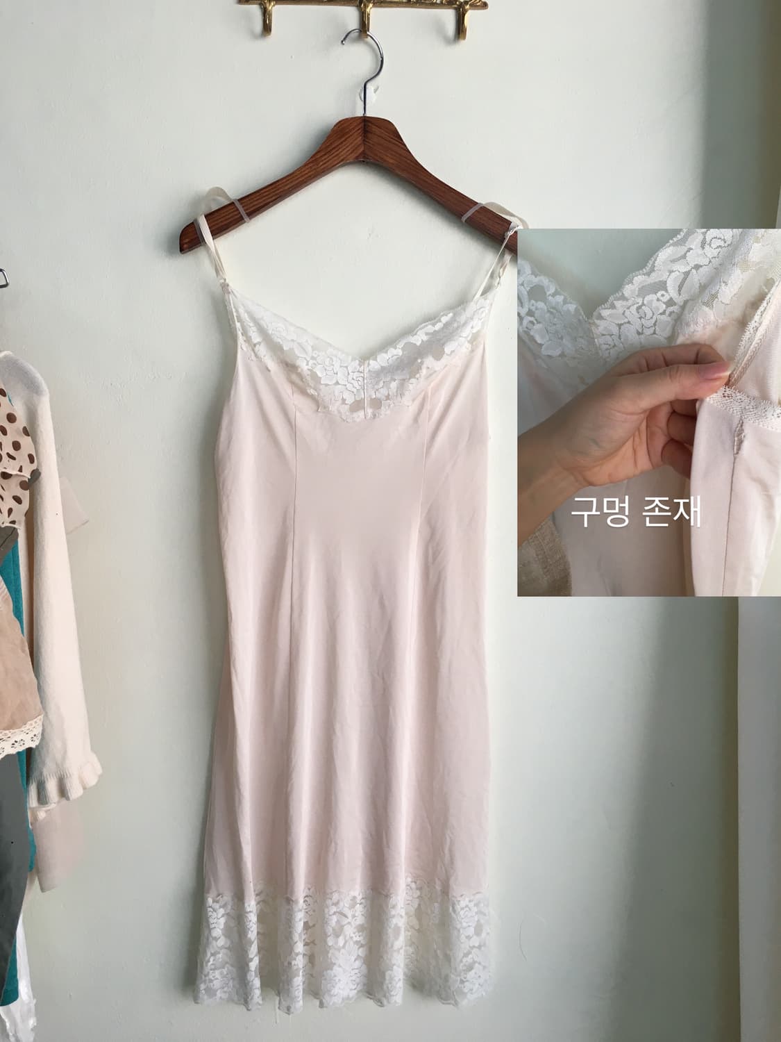 빈티지 카키 베이지 도트 니혼진 너드 코디세트 상품이미지5