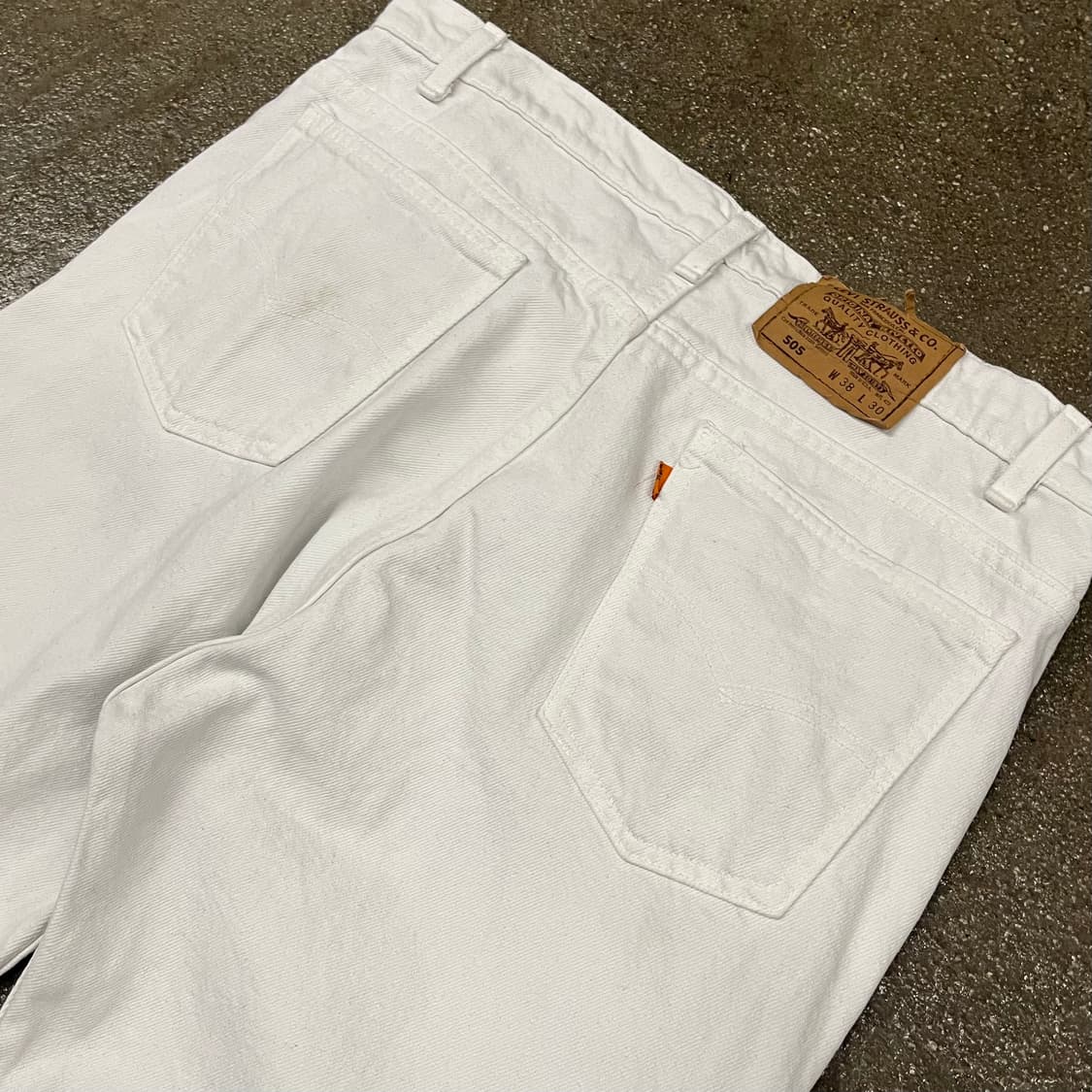 90s USA Levis505 오렌지탭 화이트진 (36“) 상품이미지3