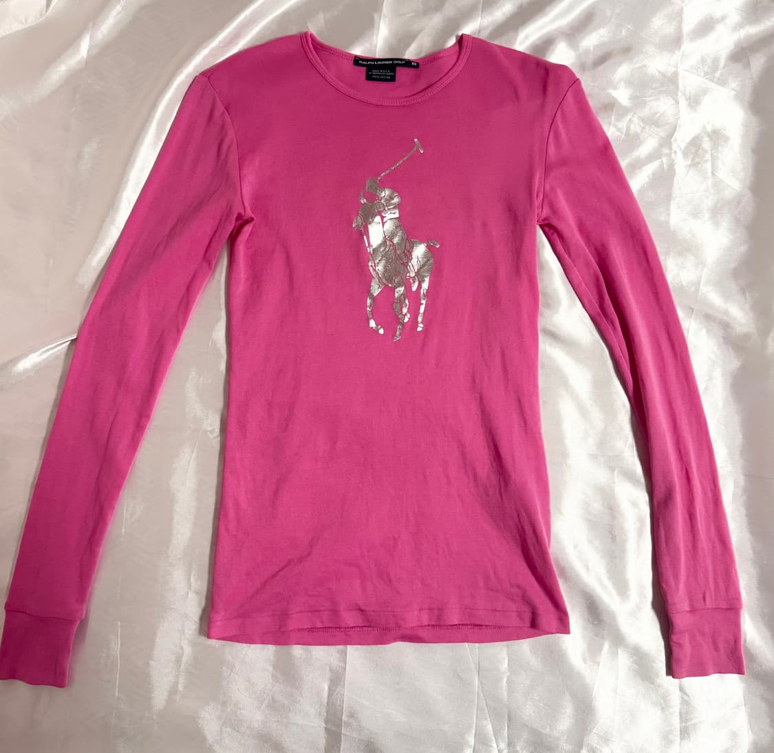 랄프 로렌 골프 긴팔 티셔츠 갸루 빈티지 핑크 핫핑크 빅포니 상품이미지1