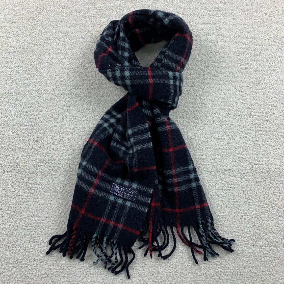버버리 캐시미어 네이비 노바체크 머플러 목도리 상품이미지2