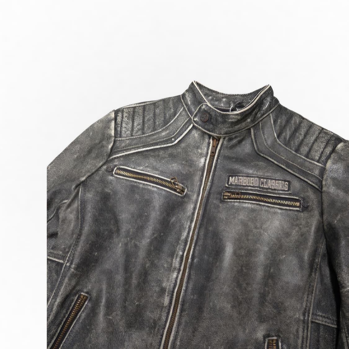 마르보보 클래식 스컬 인디언 레더 바이커 자켓 M 할인 상품이미지6