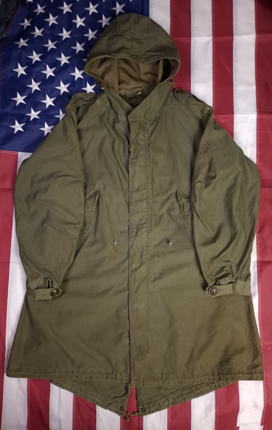 오리지날 미군 M-51 진나단파카 양털 라이너 스몰 셋트 상품이미지1