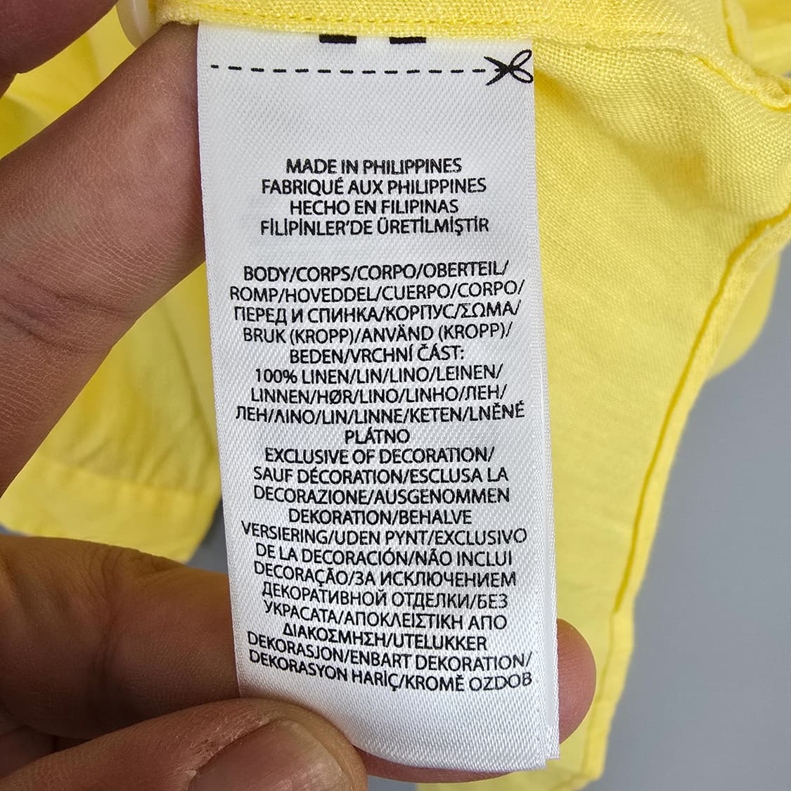 랄프 로렌 Ralph Lauren 클래식핏 린넨 셔츠 옐로우 SP 상품이미지7