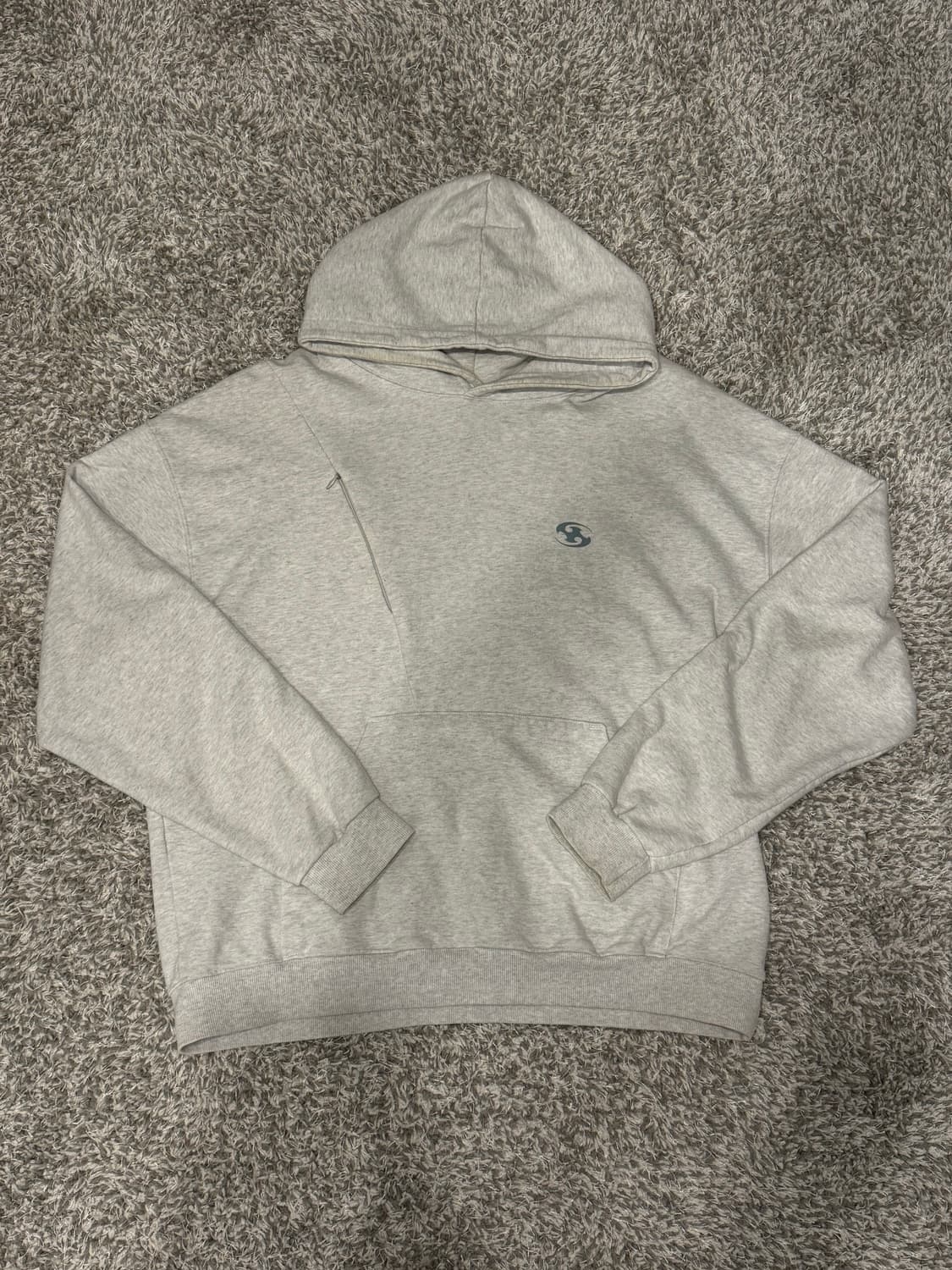 Sansan Gear Logo Hoodie White Melange -  상품이미지1