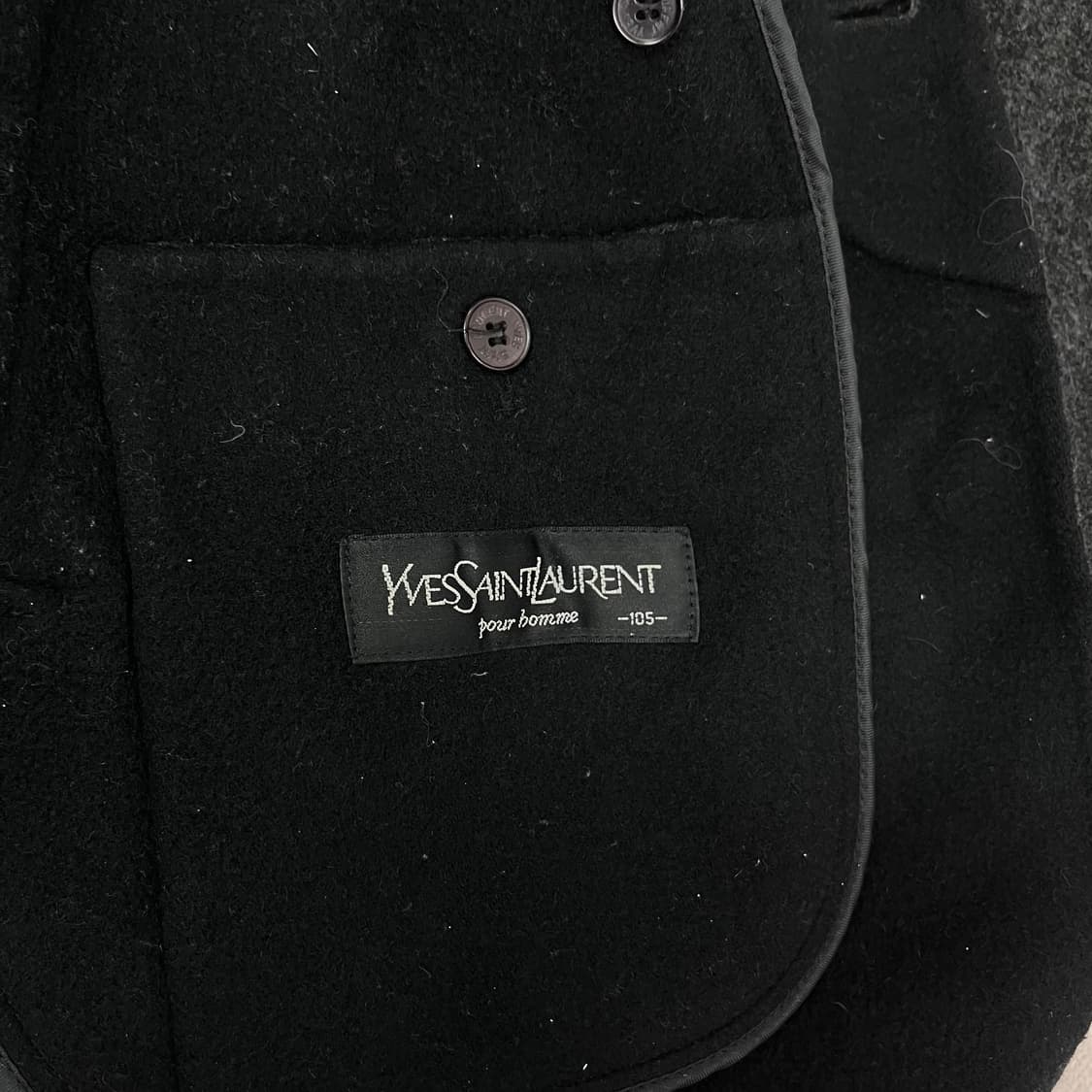 105 입생로랑 90s 싱글 울 코트 상품이미지7