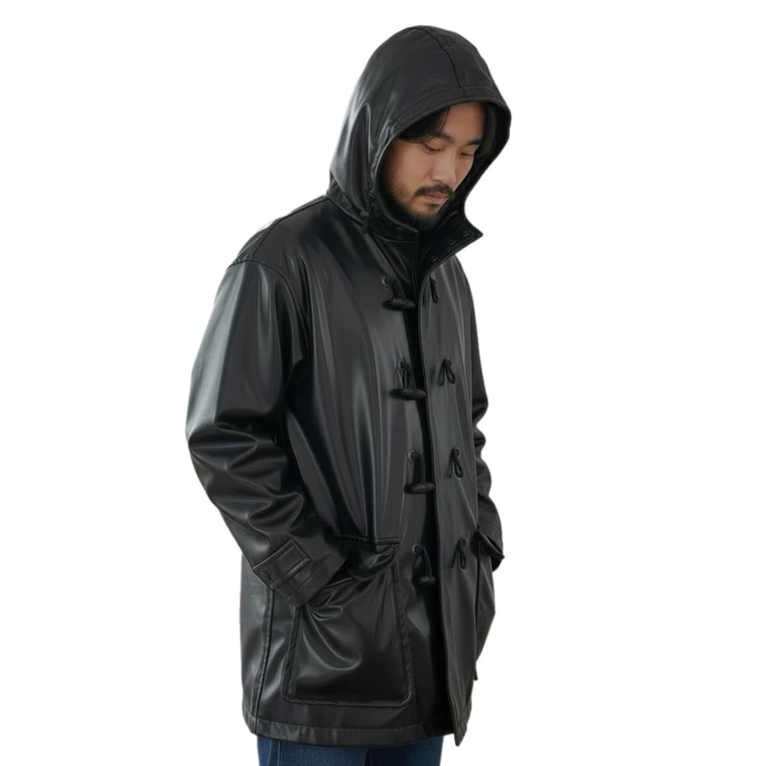 GLOVERALL 90년대  방수 코팅  후디 레인 더플코트 상품이미지1