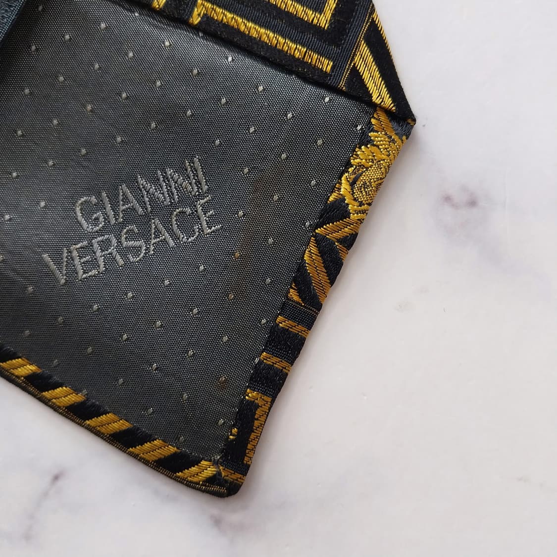 베르사체 실크 메두사&그릭 키 넥타이 9.5cm A+~A등급 K1894
 상품이미지8