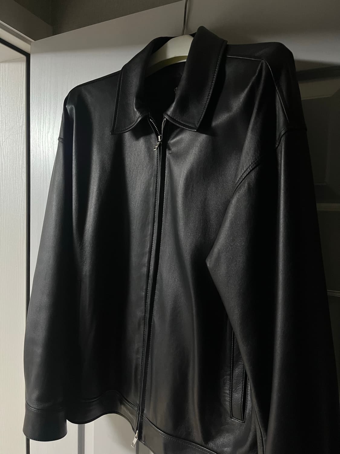 도프제이슨 램스킨 오버핏 싱글 자켓 상품이미지2