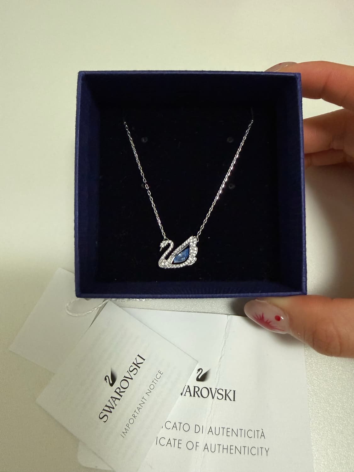스와로브스키 목걸이 블루 상품이미지1