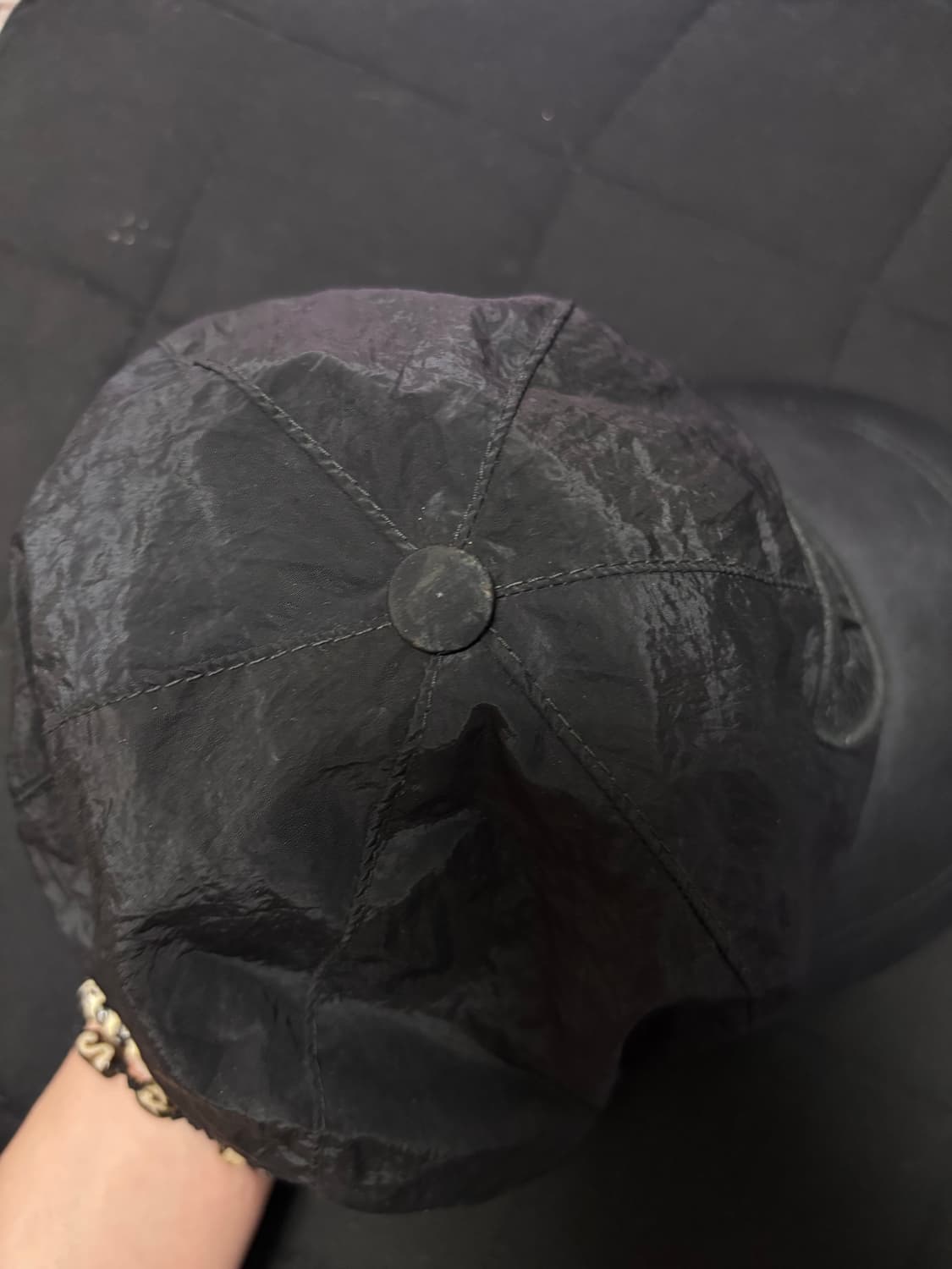 스톤아일랜드 블랙 나일론 메탈 볼캡 M 상품이미지6