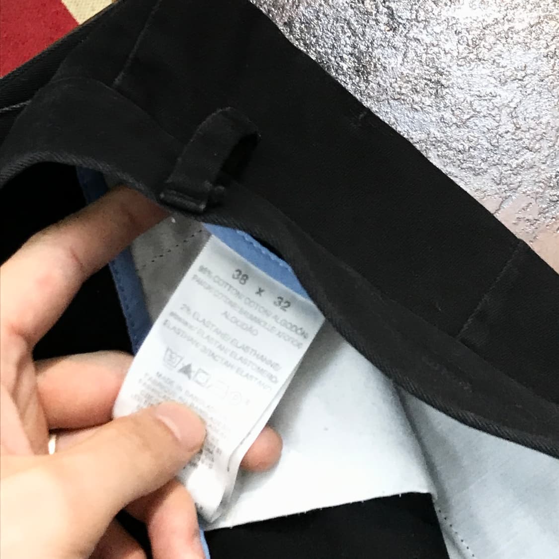 도커스 블랙 코튼 치노 팬츠 면바지  허리 39 빅사이즈 상품이미지6