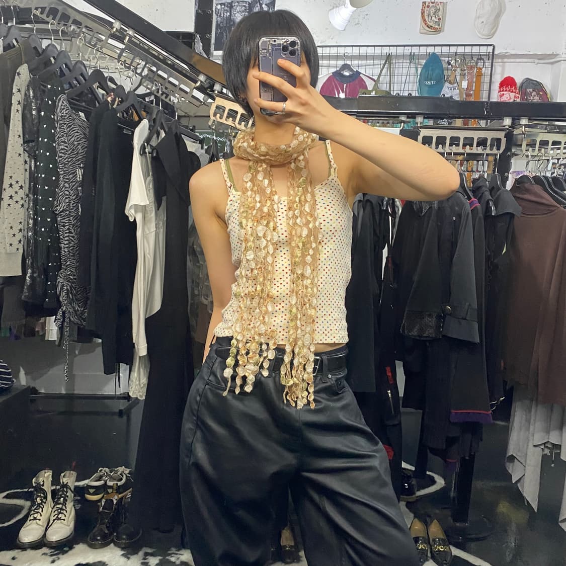 Tendance par Ray Beams 컬러 도트 슬림핏 탑 상품이미지7