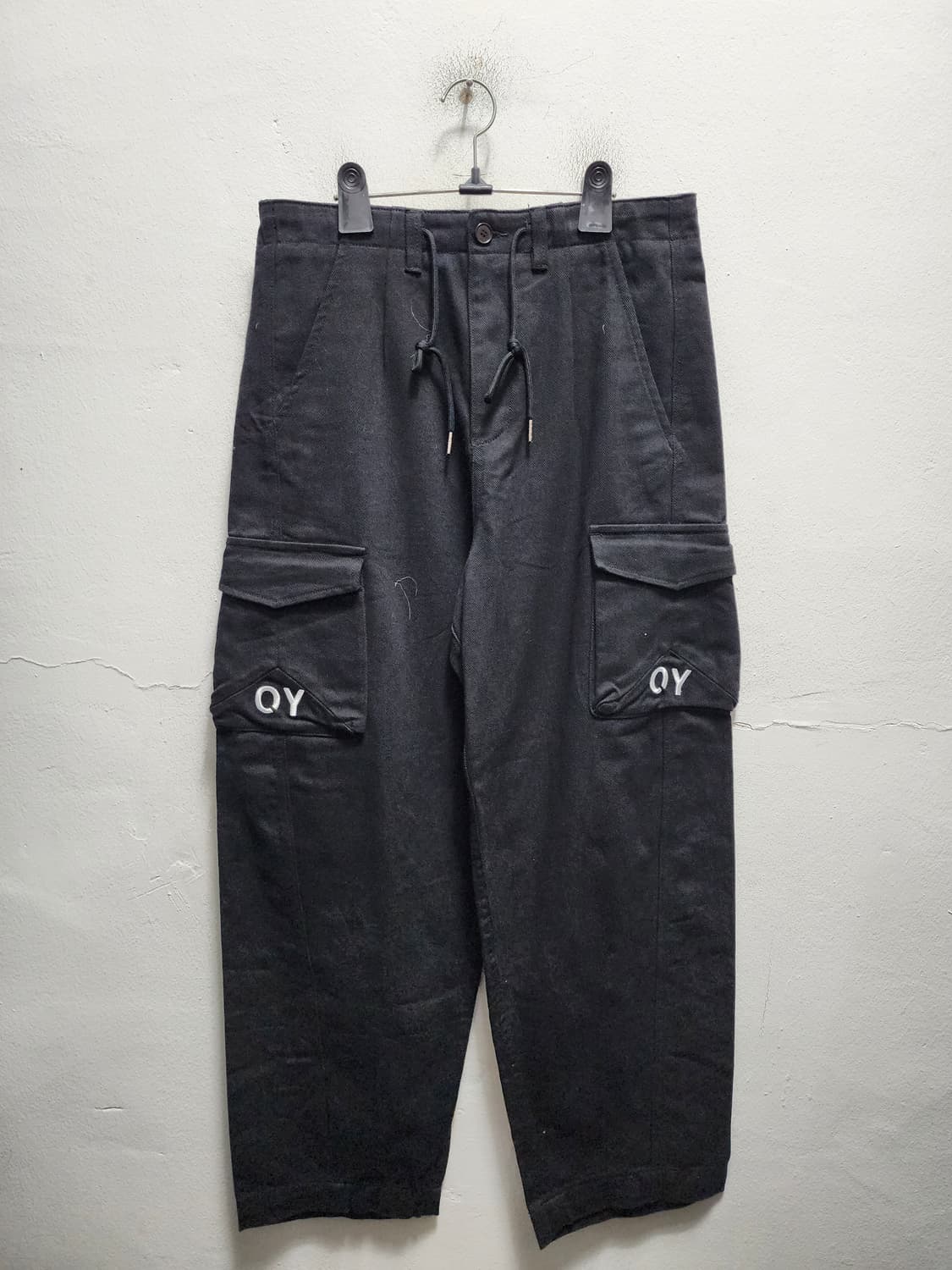 OY 블랙 와이드 카고팬츠 상품이미지1