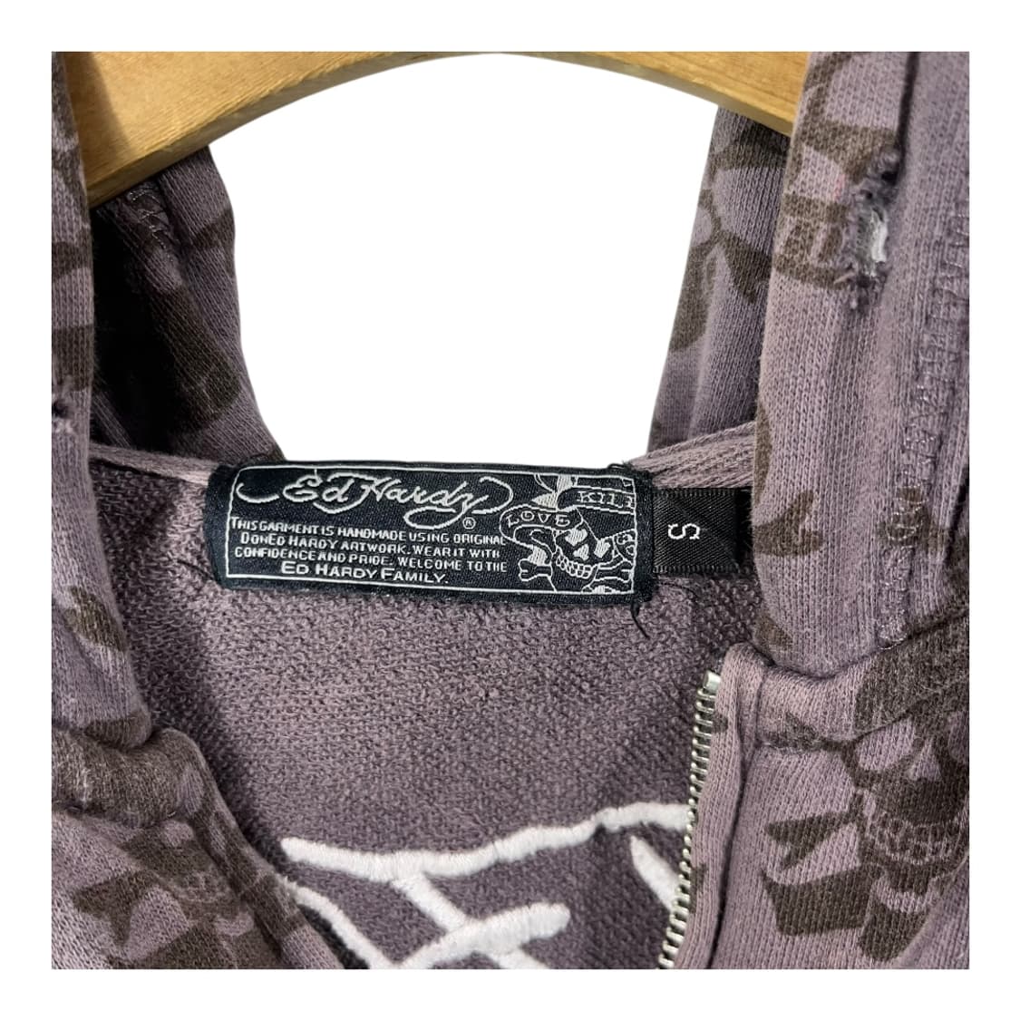 [Ed Hardy] 에드하디 스컬 빅 도트 후드집업 상품이미지4