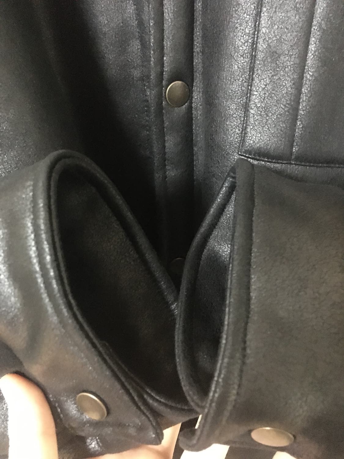 (XL)자라 더블 페이스드 오버셔츠 블랙 판매합니다 상품이미지5