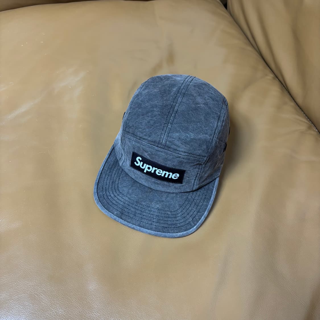 Supreme 슈프림 스톤 워시드 블랙 캠프캡 모자 (Black) 상품이미지1