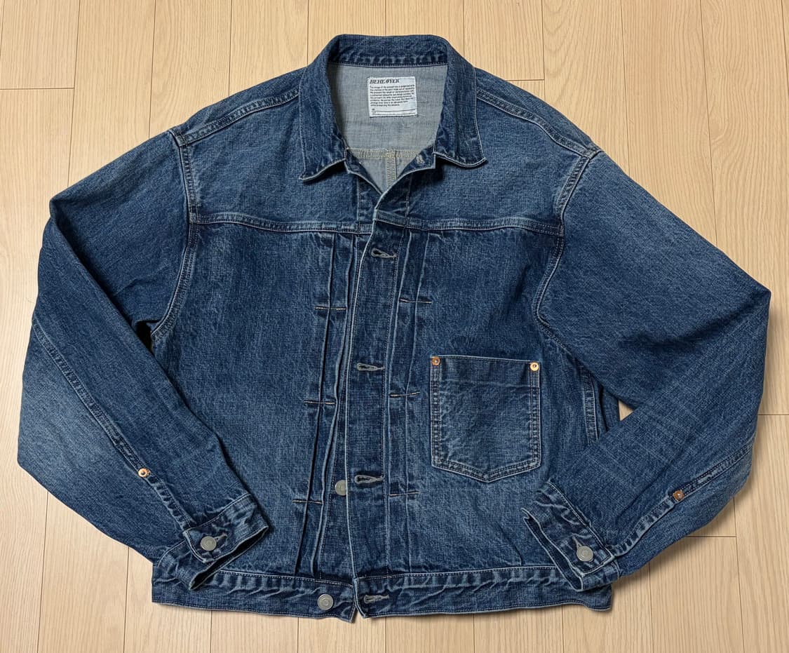 비헤비어 타입원 청자켓 type 1 워시드 블루 3사이즈 상품이미지1