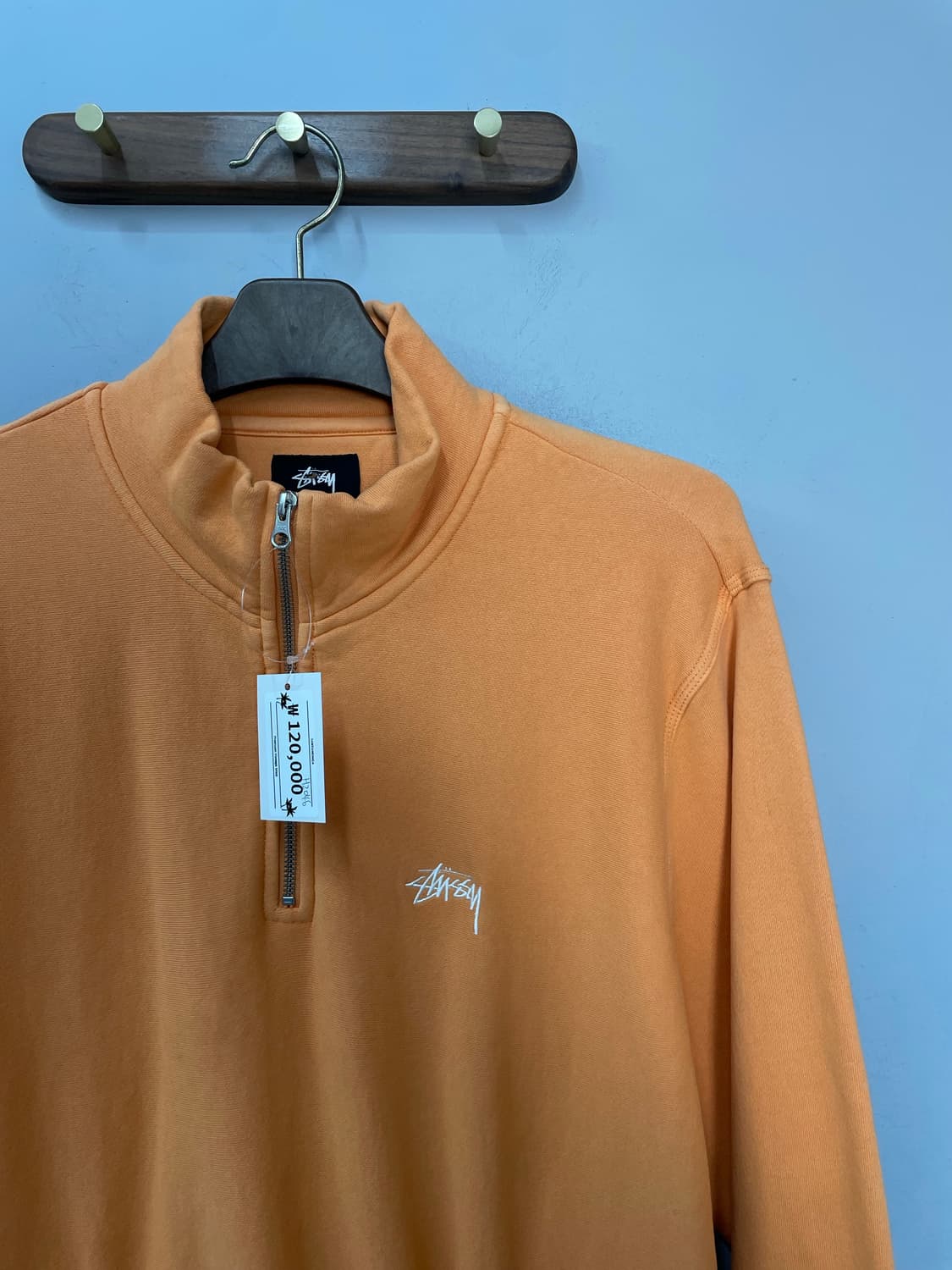 스투시 오렌지 반집업 스웻셔츠 H2046 상품이미지3