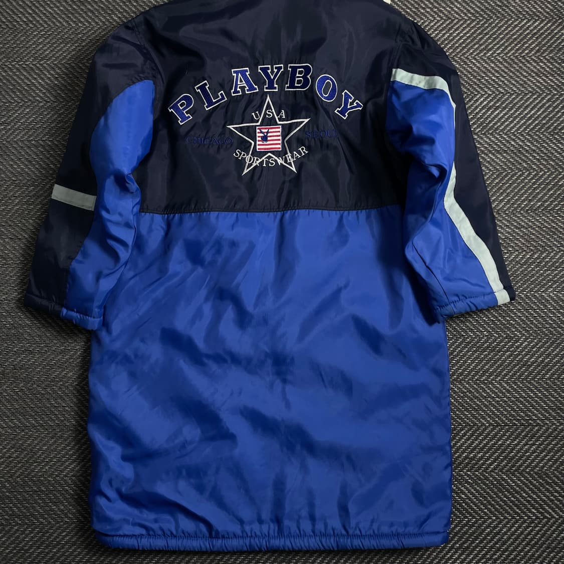 90s 플레이보이 빅로고 벤치코트 돕바 롱 점퍼o 4351 상품이미지6