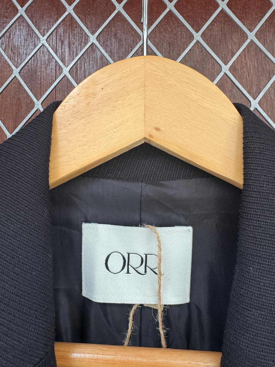 ORR 오르 테일러카라 헤링본 울 클래식 블랙 블레이저 자켓 S 새상품 상품이미지3
