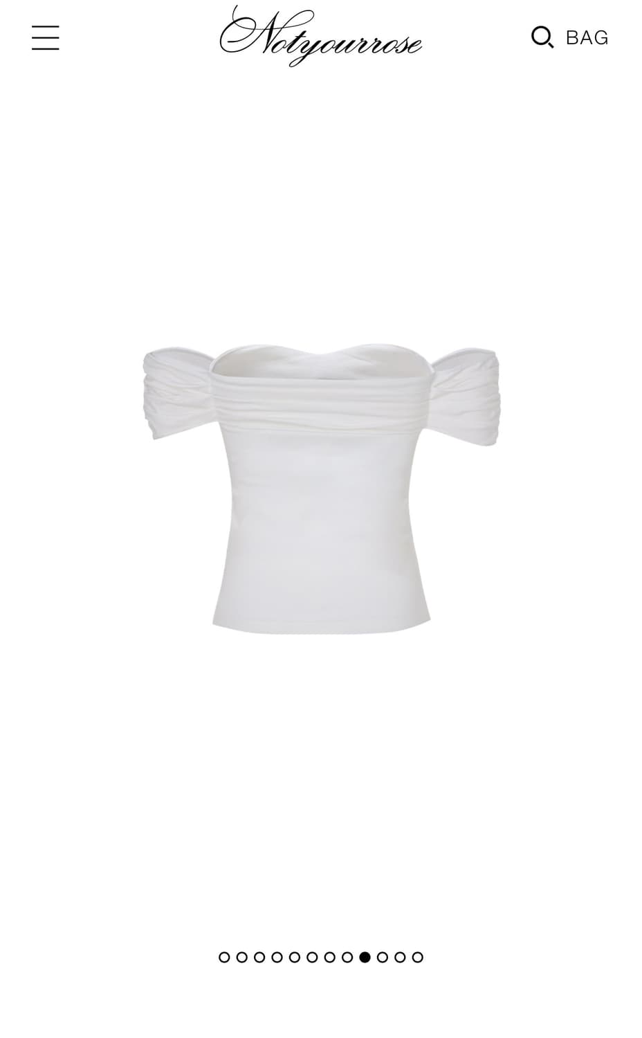 (새상품) 낫유어로즈 Notyourose 오프숄더 ribbon top 상품이미지3