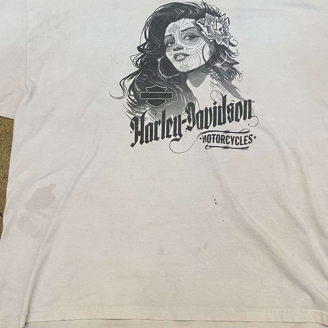 미국 빈티지 할리데이비슨 레어 유니크 프린팅 티셔츠 반팔티 상품이미지3