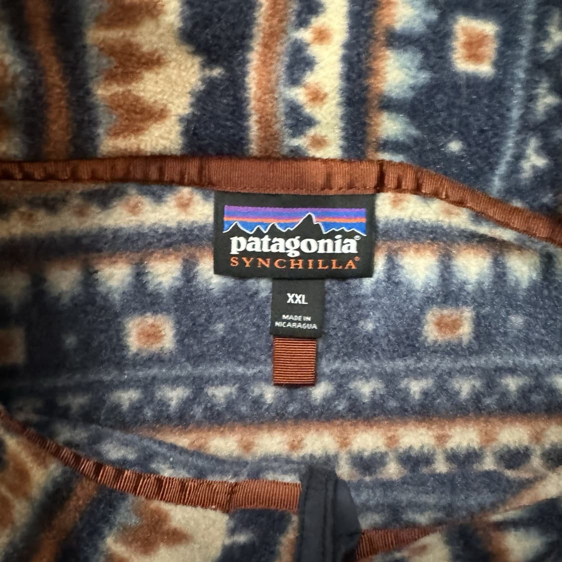 96FW 파타고니아 신칠라 스냅-T 네이비/브라운 상품이미지4