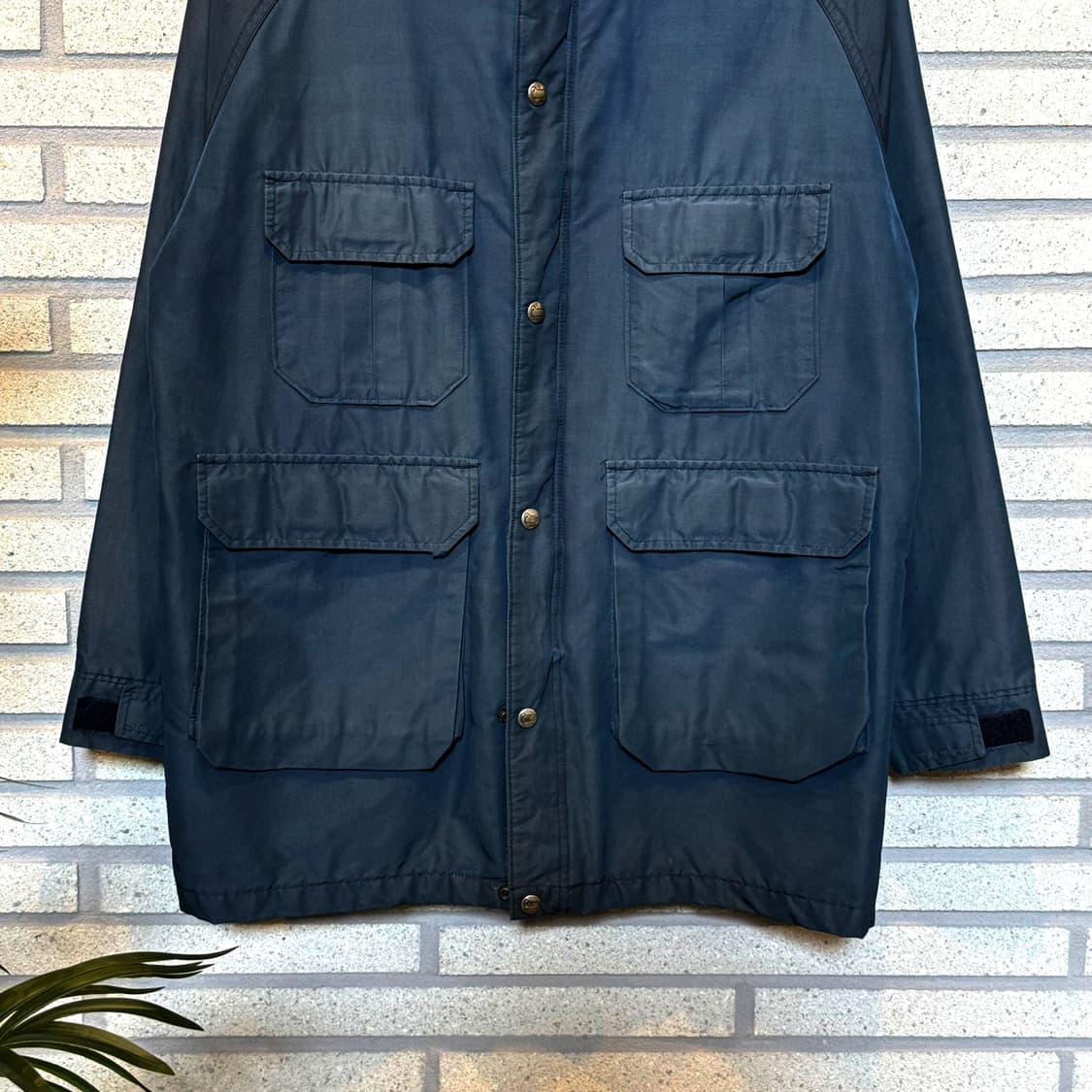 Woorlich 울리치 후드 마운틴파카 멀티포켓 체크기모 디테일 블루 상품이미지4