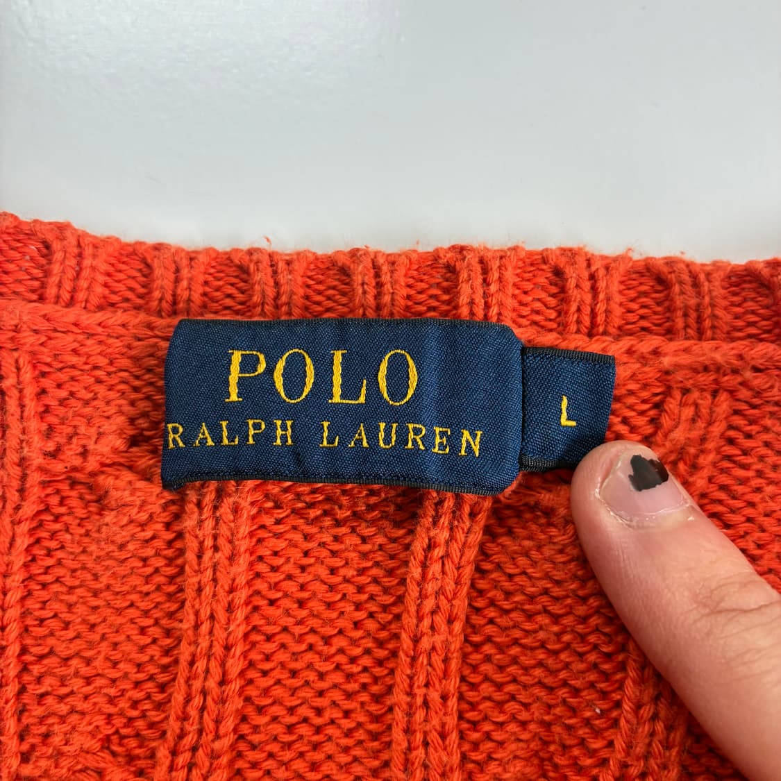 Polo 폴로 랄프로렌 신형 우먼스 오렌지 케이블 니트 상품이미지5