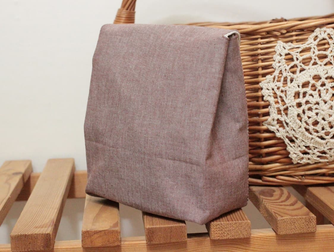 핸드메이드 브라운 단추 파우치 상품이미지3