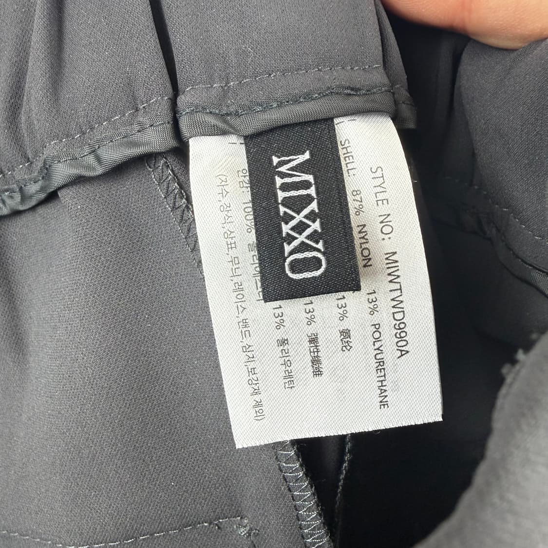 (새상품)(28) 미쏘 스트레치 9부 팬츠 차콜 상품이미지5