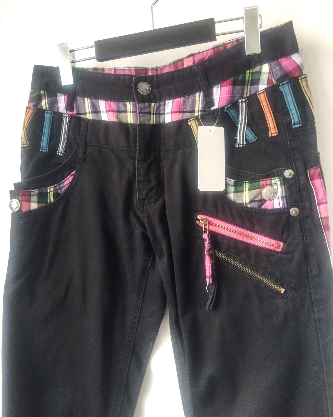 Double waist patch work point pants 상품이미지4
