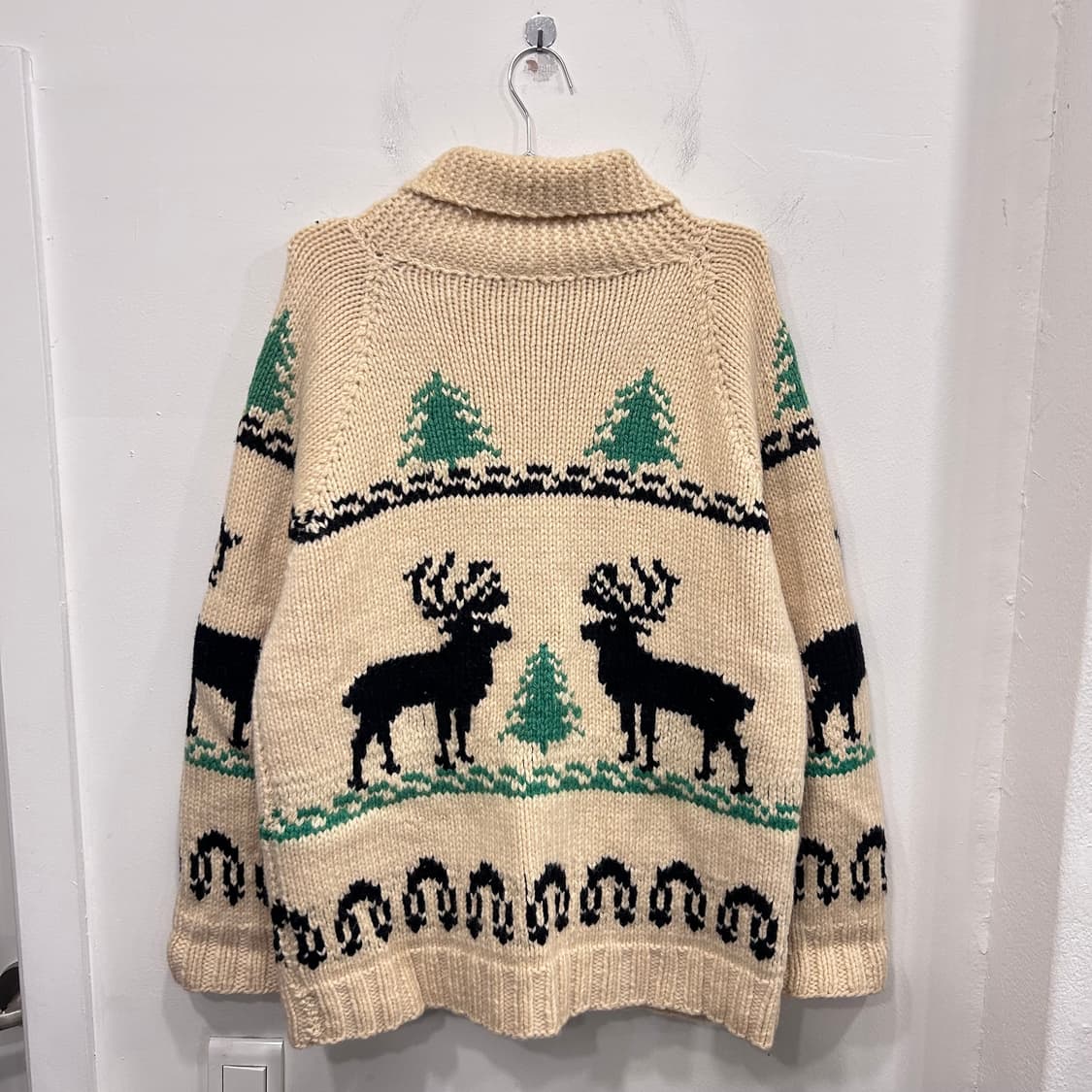 캐나다 핸드그래프트 빈티지 코위찬 니트집업 상품이미지5