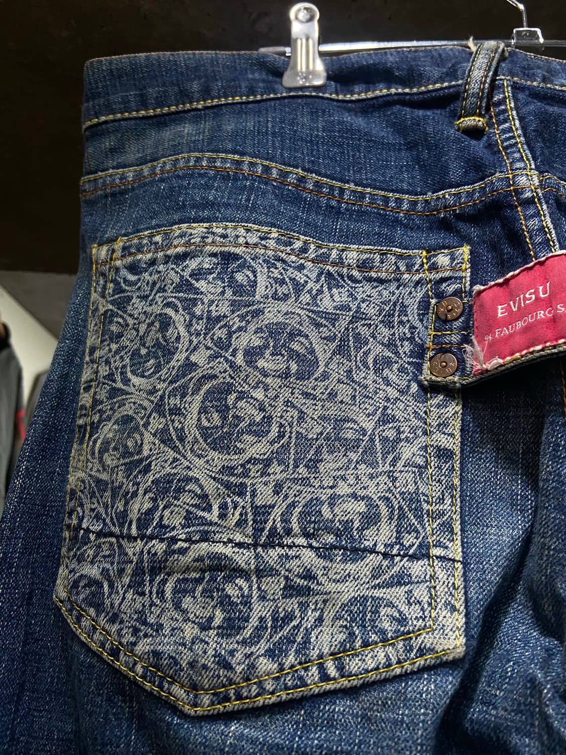 Evisu 에비수 시걸 프린팅 포인트 데님팬츠 상품이미지4