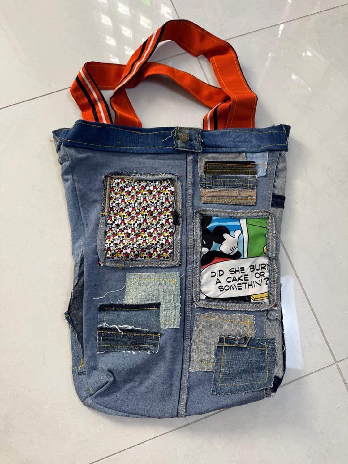 PATCHWORK DENI 미키 패치워크 데님 백 상품이미지1