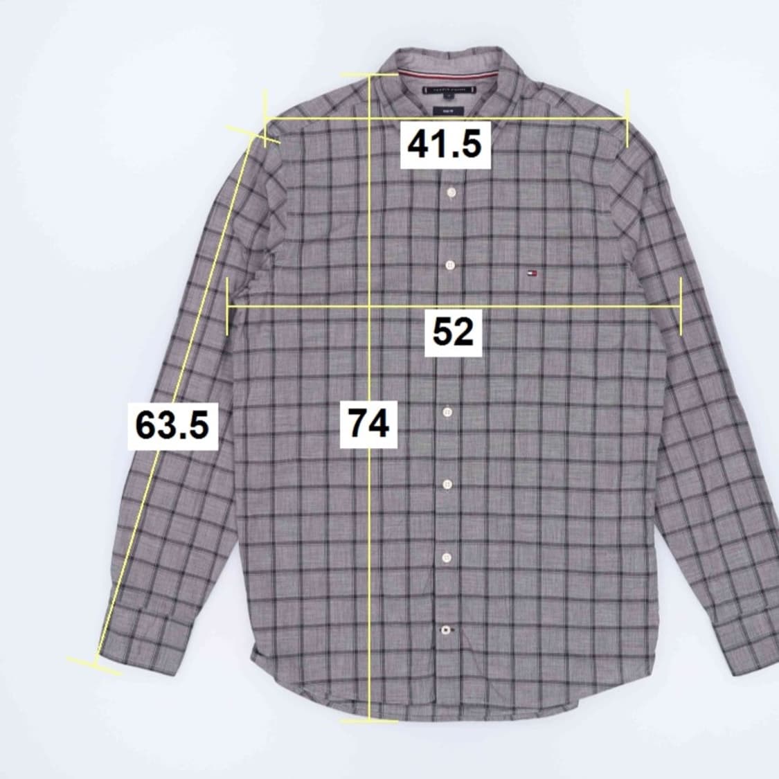 [M] 타미힐피거 슬림핏 격자 체크 셔츠 남방 3949 상품이미지8