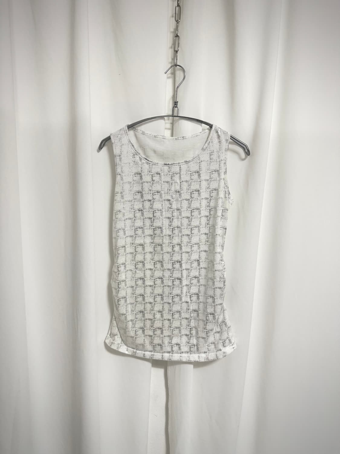 Glitter pattern white sleeveless 상품이미지3