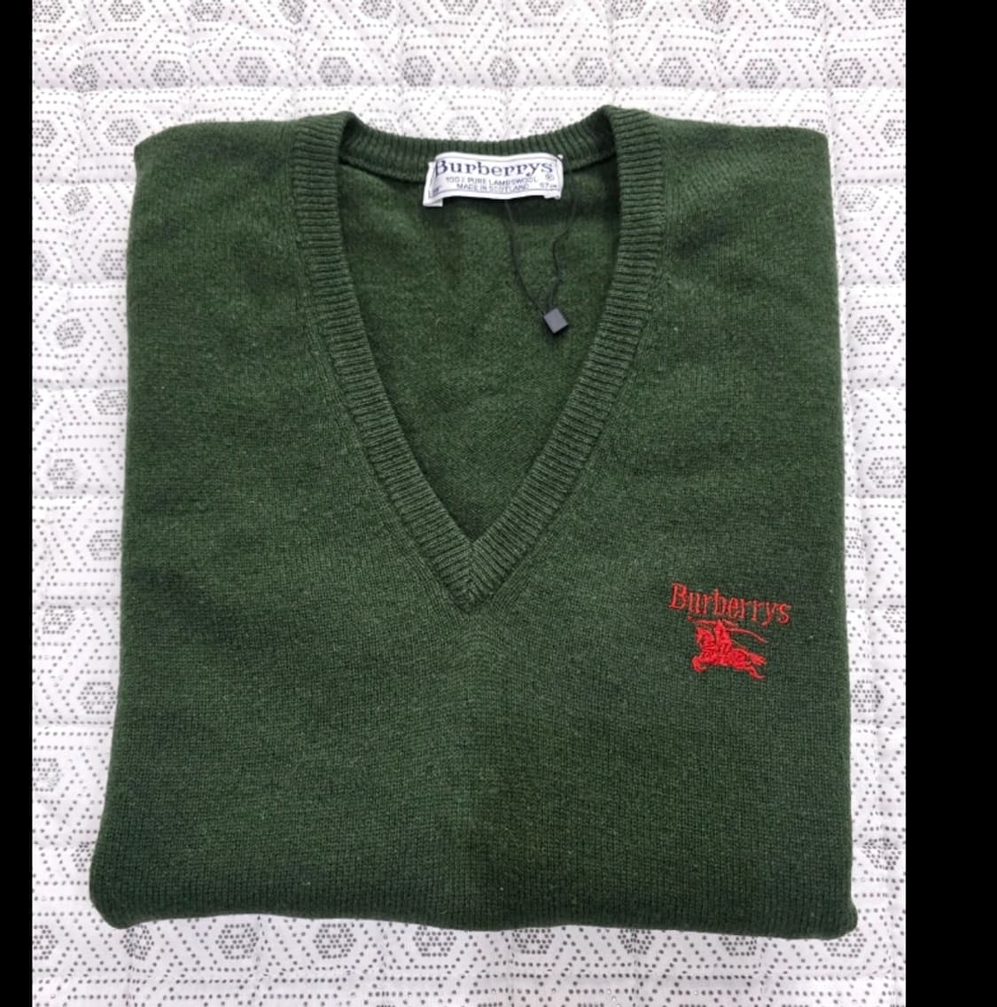 정품 버버리 램스울 V넥 니트 ~66 상품이미지2