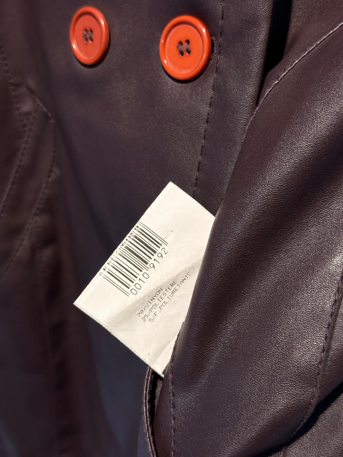 90s Faux-Leather Shearling Coat 상품이미지6