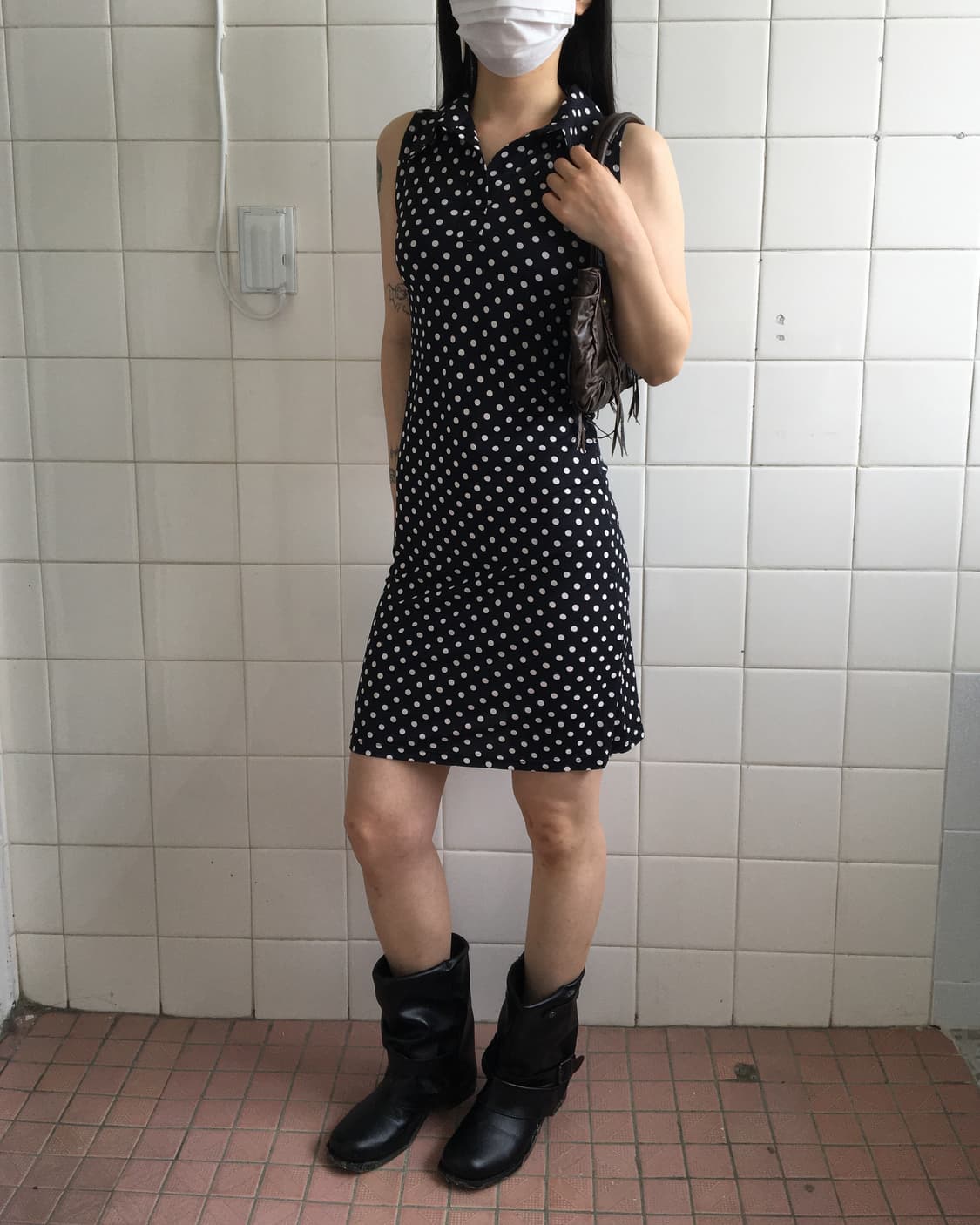Dot pattern sleeveless onepiece 상품이미지8