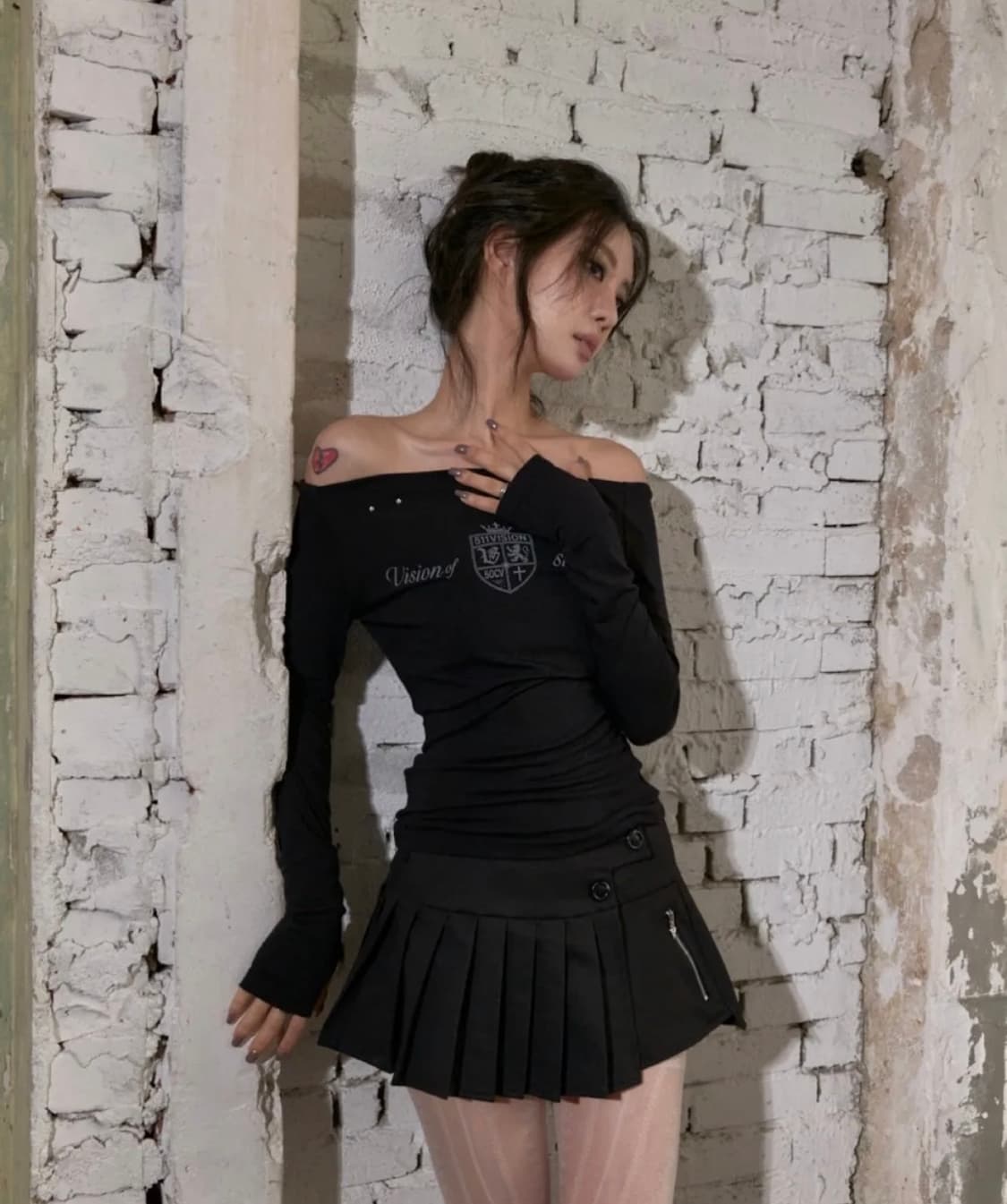 511비전 포켓 플리츠 랩 미니 스커트  상품이미지2