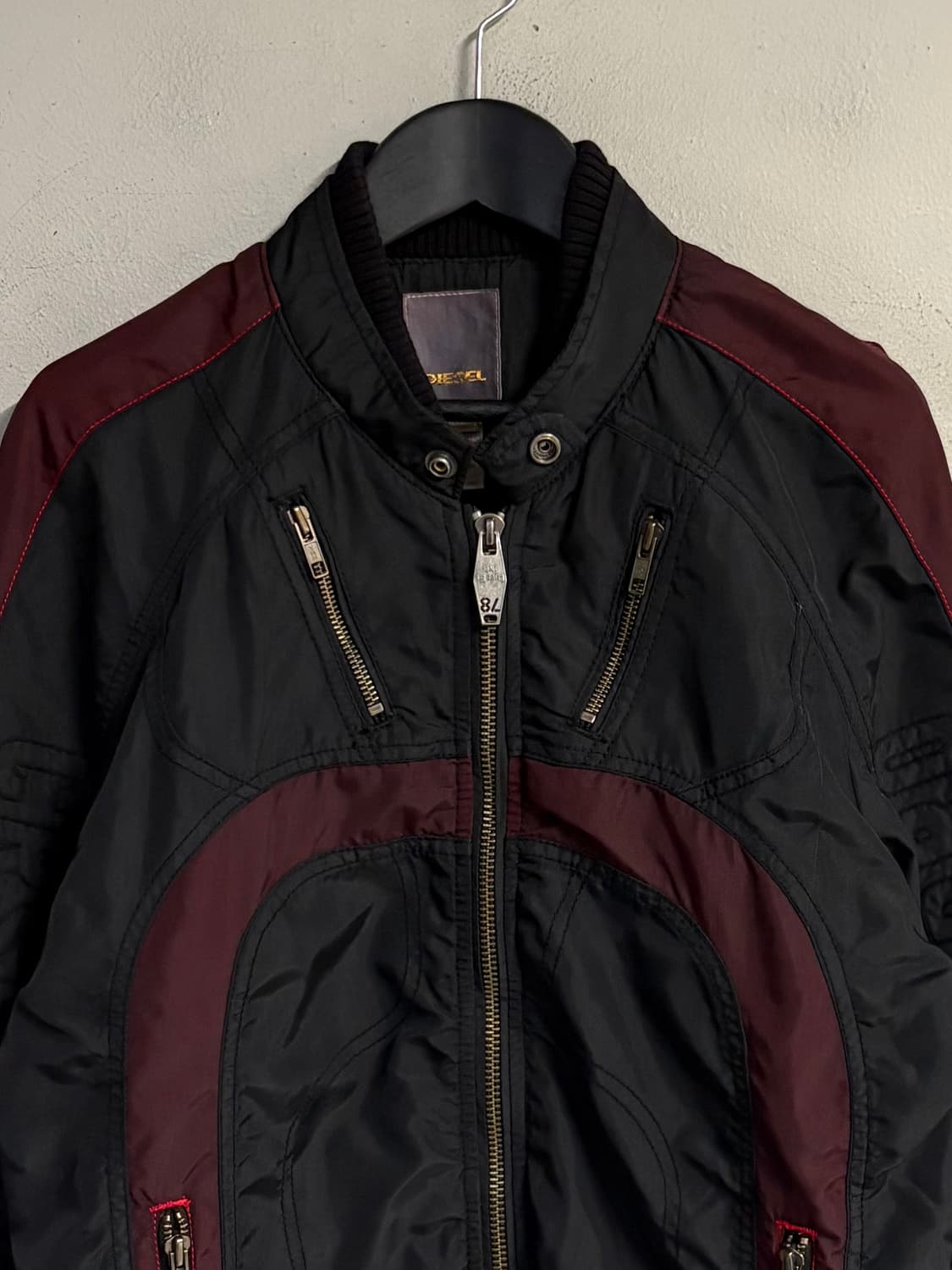 DIESEL biker jacket burgundy  상품이미지2