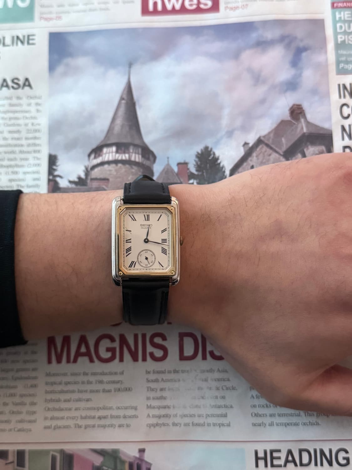 세이코 Seiko 쿼츠 탱크 로만 인덱스 스몰 세컨즈 상품이미지4