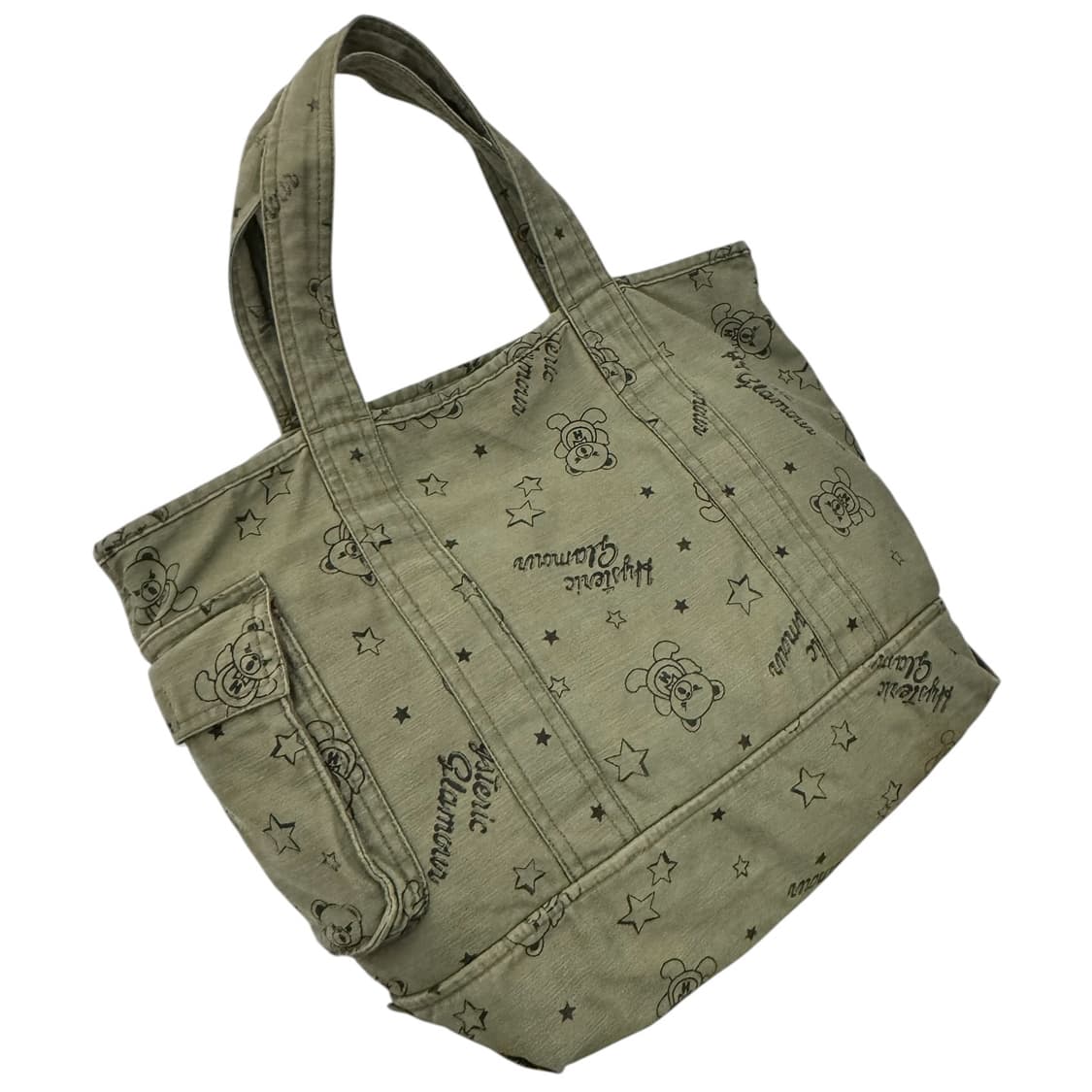히스테릭글래머 퍽베어 토트백 카키 상품이미지5